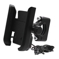 HKM-046931 Adjustable 360-Degree Rotatable Mobile Phone Holder for Motorcycles and ATVs - Aluminum Alloy Design