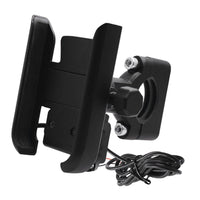 HKM-046931 Adjustable 360-Degree Rotatable Mobile Phone Holder for Motorcycles and ATVs - Aluminum Alloy Design