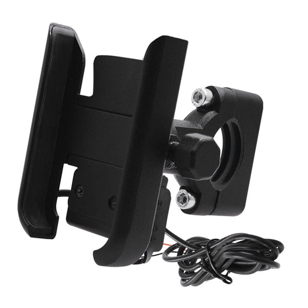 HKM-046931 Adjustable 360-Degree Rotatable Mobile Phone Holder for Motorcycles and ATVs - Aluminum Alloy Design