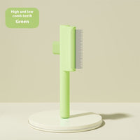 HKM-0471101 Pet Comb with One-Click Hair Removal and Knot Opening - Available in Multiple Colors and Tooth Options