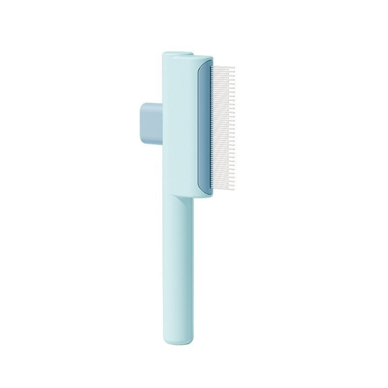 HKM-0471101 Pet Comb with One-Click Hair Removal and Knot Opening - Available in Multiple Colors and Tooth Options