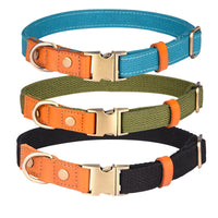 HKM-0471485 First Layer Cowhide Dog Collar with Drawstring in Multiple Colors