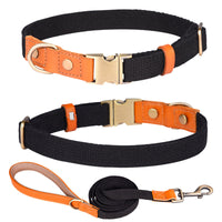 HKM-0471485 First Layer Cowhide Dog Collar with Drawstring in Multiple Colors