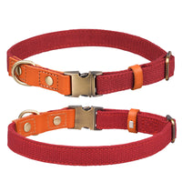 HKM-0471485 First Layer Cowhide Dog Collar with Drawstring in Multiple Colors