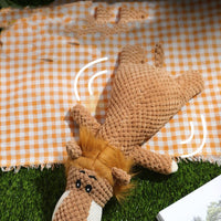 HKM-0472765 Interactive Plush Dog Toy with Teeth Cleaning Design and Sound Device - Cute Animal Shape