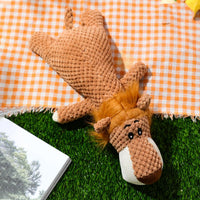 HKM-0472765 Interactive Plush Dog Toy with Teeth Cleaning Design and Sound Device - Cute Animal Shape