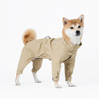 HKM-0473661 Waterproof and Windproof Leisure Suit in Off-White Moss Green