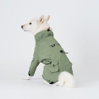 HKM-0473661 Waterproof and Windproof Leisure Suit in Off-White Moss Green
