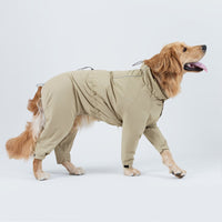 HKM-0473661 Waterproof and Windproof Leisure Suit in Off-White Moss Green