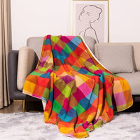 HKM-047379 Thick Coral Fleece Double Layer Blanket - Soft, Versatile, All-Season Comfort
