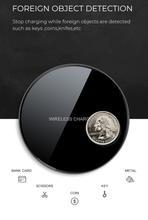 HKM-047443 Mirror Round Wireless Charger - 5W Acrylic, Micro USB, Private Mode, Lightweight Design