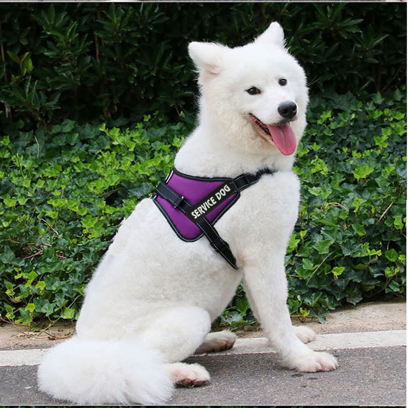 HKM-0474557 Adjustable Chest Strap for Dogs - Cloth Material, Available in Blue, Black, Red, Purple, Sizes S to XL