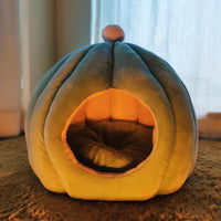 HKM-0475325 Cozy Semi-Enclosed Velvet Cat Nest for Deep Sleep - Large Size 40*48 cm