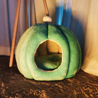 HKM-0475325 Cozy Semi-Enclosed Velvet Cat Nest for Deep Sleep - Large Size 40*48 cm