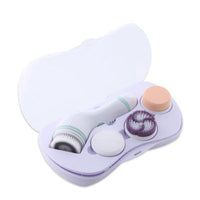HKM-047635 4-in-1 Waterproof Facial Cleansing Brush with Travel Case – Deep Cleansing, Exfoliating & Pore Tightening Brush Set