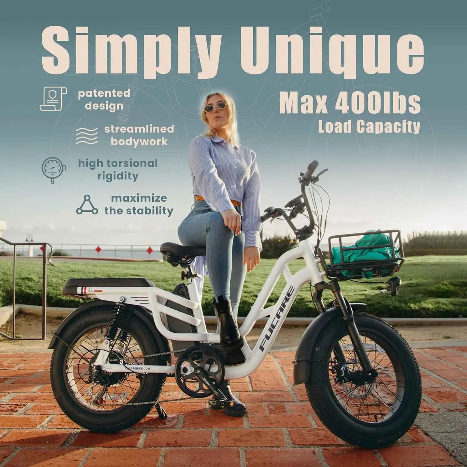 HKM-047699 20 Inch Electric Fat Bike with 48V 1200W Motor, 7 Speed Gears, Hydraulic Disc Brakes, and Front Suspension