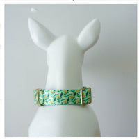 HKM-0477245 Flower Pattern Nylon Ribbon Pet Collar for All Seasons - Multiple Sizes Available