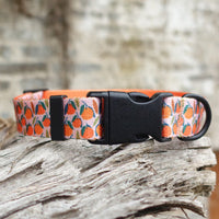 HKM-0477245 Flower Pattern Nylon Ribbon Pet Collar for All Seasons - Multiple Sizes Available