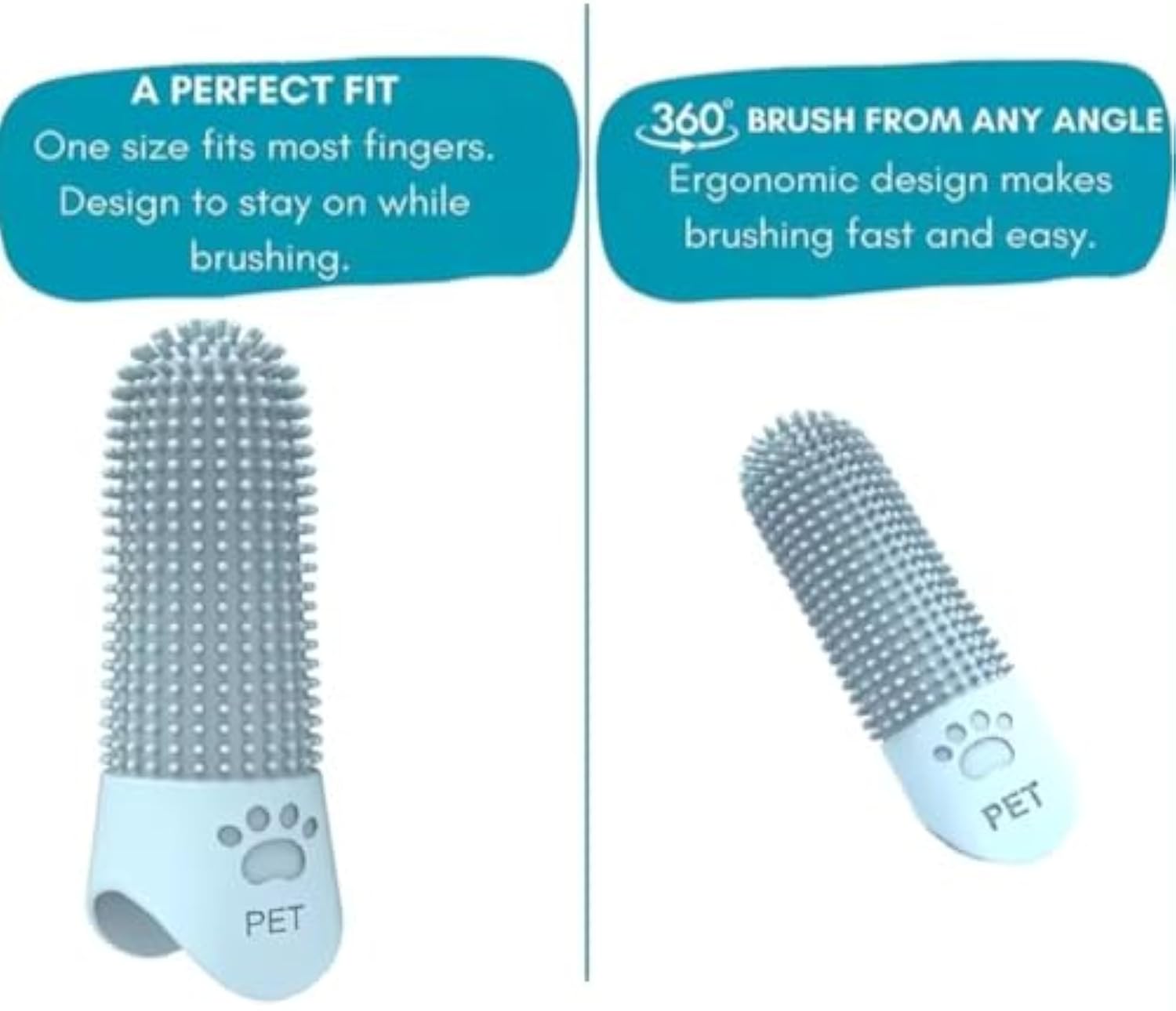 HKM-0478525 360-Degree Pet Finger Toothbrush for Small, Medium, and Large Dogs – Promote Oral Health and Freshen Breath