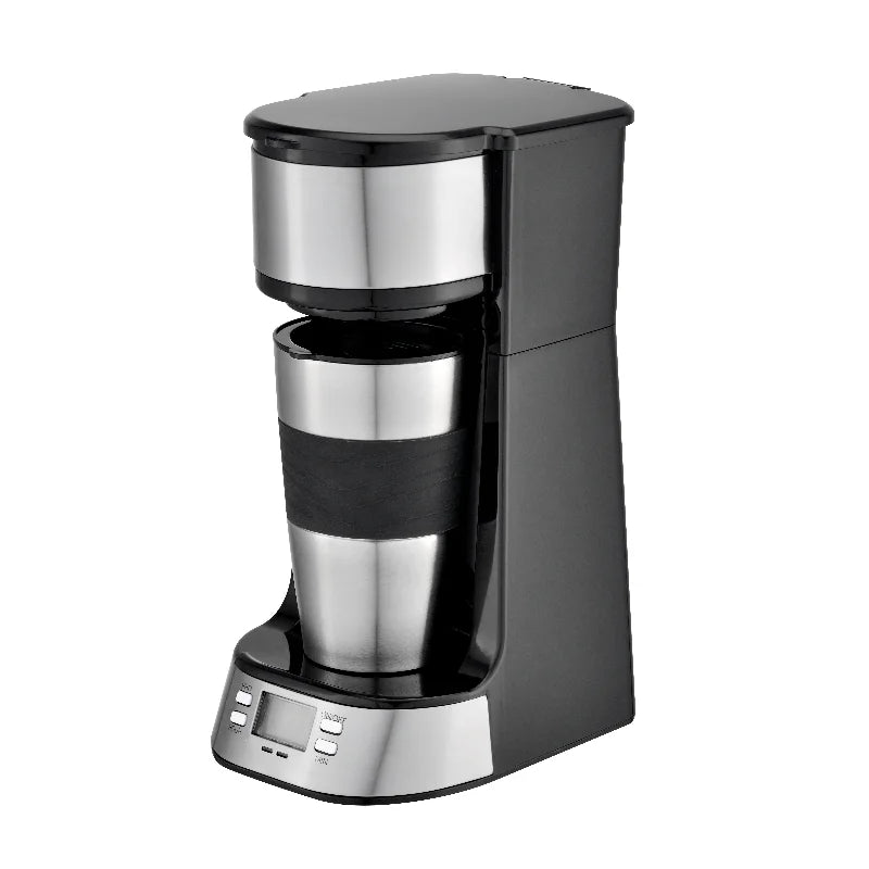 HKM-047955 Single Serve Drip Coffee Maker with Digital Controls for Convenient Brewing