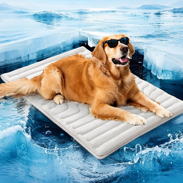 HKM-0480061 Cooling Pet Ice Mat for Summer Heatstroke Prevention - Gray, Multiple Sizes Available