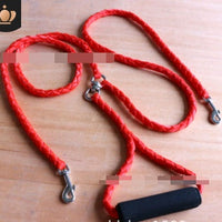 HKM-0480829 Hand-Knitted Double-Headed Dog Leash with Anti-Winding Feature, 140CM Length