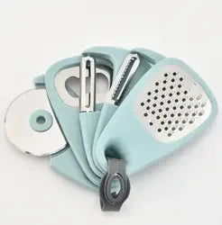 HKM-048083 5-Piece Space-Saving Stainless Steel Cooking Utensils Set