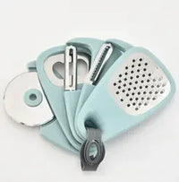 HKM-048083 5-Piece Space-Saving Stainless Steel Cooking Utensils Set