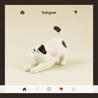 HKM-048083 Cat-Shaped Mobile Phone Holder for Desk and Car - Multifunctional Resin Stand