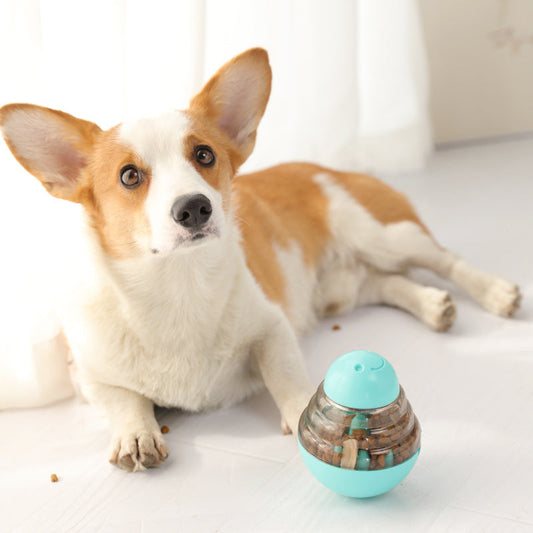 HKM-0481853 Pet Swing Ball Tumbler Toy for Dogs and Cats - Interactive Training Activity, Pink and Blue Colors, Durable ABS and PP Materials
