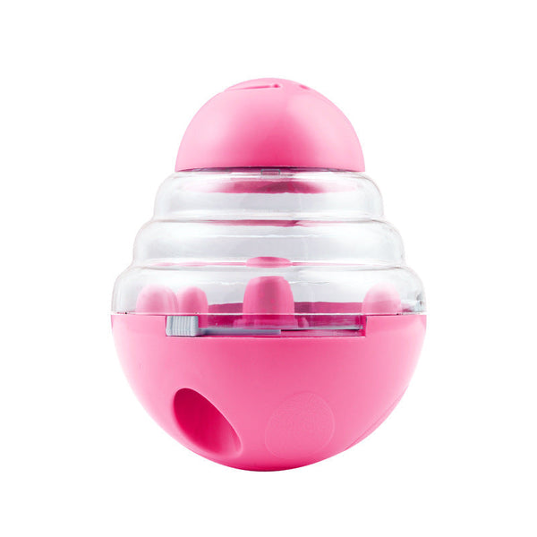 HKM-0481853 Pet Swing Ball Tumbler Toy for Dogs and Cats - Interactive Training Activity, Pink and Blue Colors, Durable ABS and PP Materials
