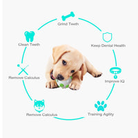 HKM-0482493 Interactive Dog Teething Chew Ball for Dental Cleaning and Stress Relief