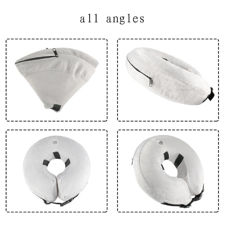 HKM-0483005 Inflatable Cotton Pet Collar - Adjustable Neck Sizes for Comfort and Support
