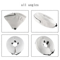 HKM-0483005 Inflatable Cotton Pet Collar - Adjustable Neck Sizes for Comfort and Support