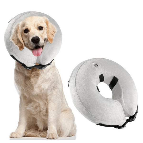 HKM-0483005 Inflatable Cotton Pet Collar - Adjustable Neck Sizes for Comfort and Support