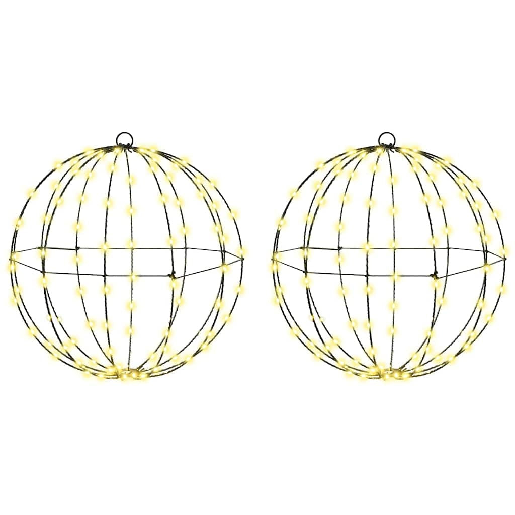 HKM-048339 Warm White LED Ball Ornament with 192 Lights – Metal Décor for Indoor and Sheltered Outdoor Use