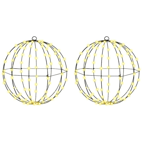 HKM-048339 Warm White LED Ball Ornament with 192 Lights – Metal Décor for Indoor and Sheltered Outdoor Use