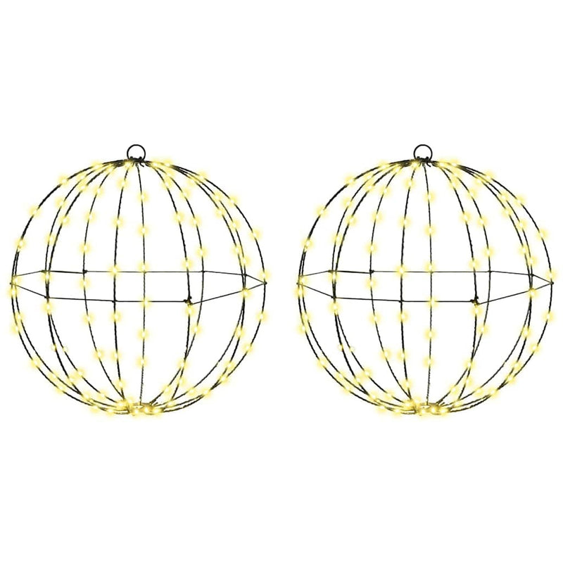 HKM-048339 Warm White LED Ball Ornament with 192 Lights – Metal Décor for Indoor and Sheltered Outdoor Use