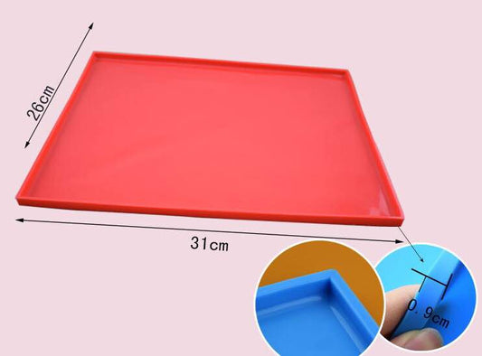 HKM-0484797 Silicone Pet Placemat - Waterproof, Non-Slip Design with Raised Edges for Easy Cleanup