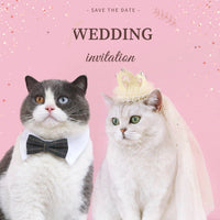 HKM-0485821 Elegant Princess Crown Headdress for Pet Weddings and Birthdays - Beige and Pink with Veil
