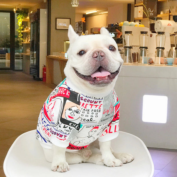 HKM-0486077 Cozy Cotton Sweater for Schnauzer, Shiba Inu, and Bichon - Chic White Design