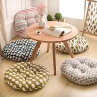 HKM-048659 Modern Round Cotton Core Seat Cushion - Floral Design, 40cm & 50cm