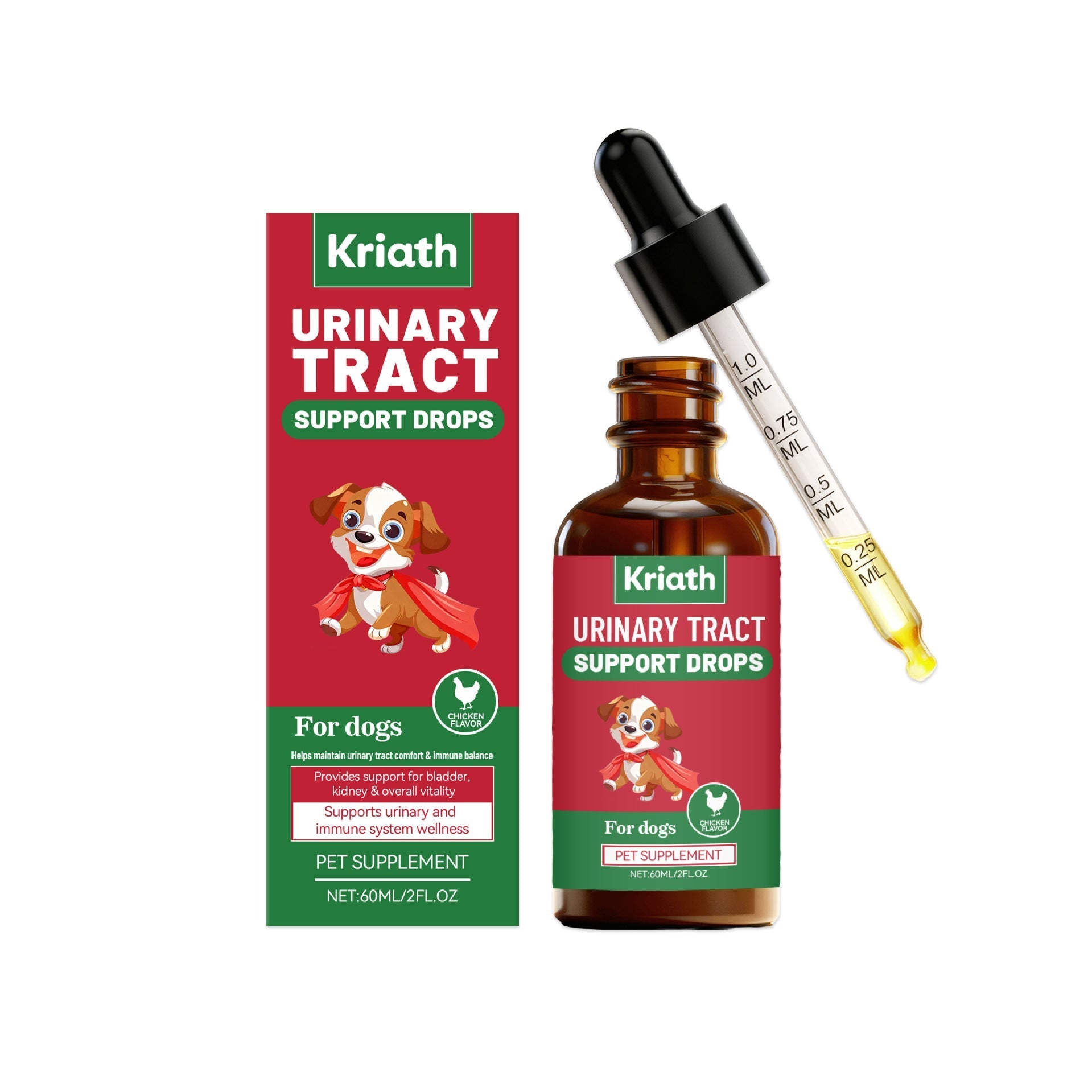 HKM-0486845 Herbal Urinary Relief Drops for Dogs - Natural Ingredients for Comfort