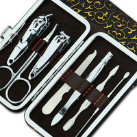 HKM-048851 7-Piece Carbon Steel Nail Clipper Set with Zipper Storage Bag