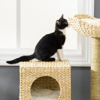 HKM-0490045 Multi-Level Cat Tree with Soft Beds, Condo, and Climbing Ladder for Indoor Cats