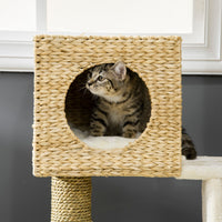 HKM-0490045 Multi-Level Cat Tree with Soft Beds, Condo, and Climbing Ladder for Indoor Cats