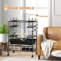 HKM-0490429 Spacious Small Animal Cage with Tubing System, Exercise Wheel, Ramps and Platforms for Hamsters and Gerbils