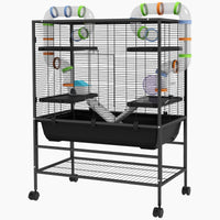 HKM-0490429 Spacious Small Animal Cage with Tubing System, Exercise Wheel, Ramps and Platforms for Hamsters and Gerbils