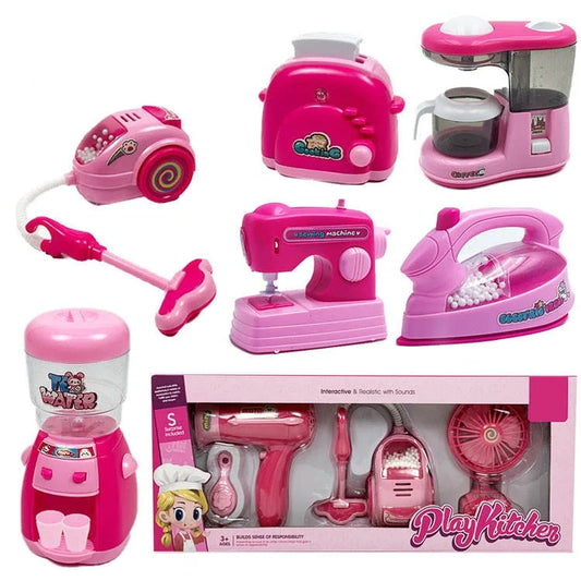 HKM-049043 Colorful Plastic Kitchen Play Set for Kids - Fun Household Appliances Toys
