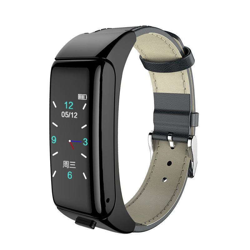 HKM-049043 Dual Function Intelligent Sports Bracelet with Bluetooth Headset, Heart Rate Monitor, and Step Counter